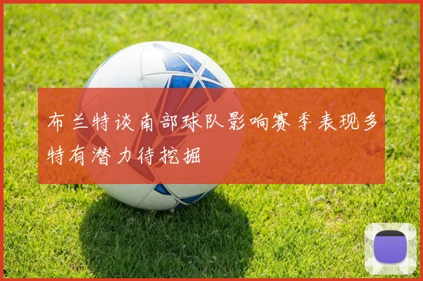 布兰特谈南部球队影响赛季表现多特有潜力待挖掘